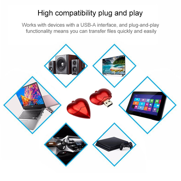 4GB Heart style USB Flash Disk, 4GB