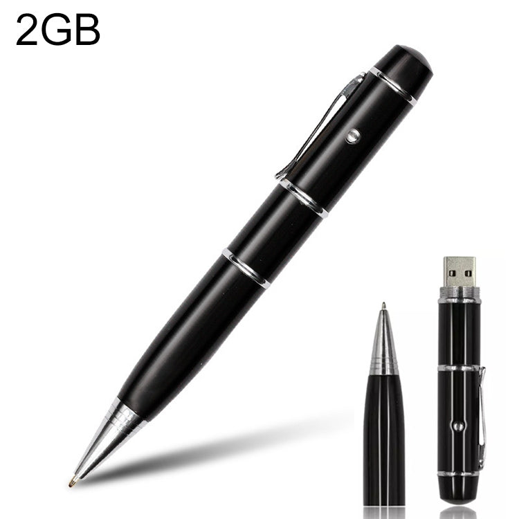 3 in 1 Laser Pen Style USB Flash Disk,2GB (Black), 2GB (Black)