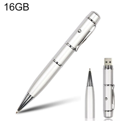 3 in 1 Laser Pen Style USB Flash Disk, Silver (16GB), 16GB (Silver)