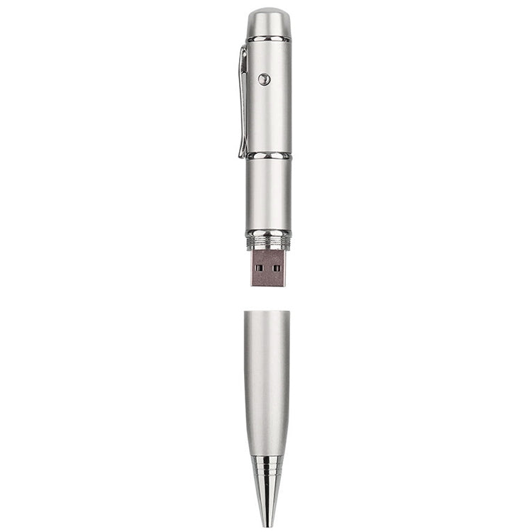 3 in 1 Laser Pen Style USB Flash Disk, Silver (16GB), 16GB (Silver)