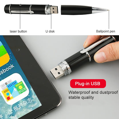 3 in 1 Laser Pen Style USB Flash Disk, Silver (4GB), 4GB (Silver)