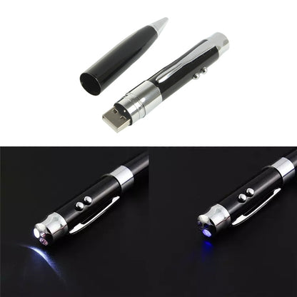 3 in 1 Laser Pen Style USB Flash Disk, Silver (16GB), 2GB (Silver), 4GB (Silver), 8GB (Silver), 16GB (Silver), 2GB (Black), 4GB (Black), 8GB (Black), 16GB (Black)
