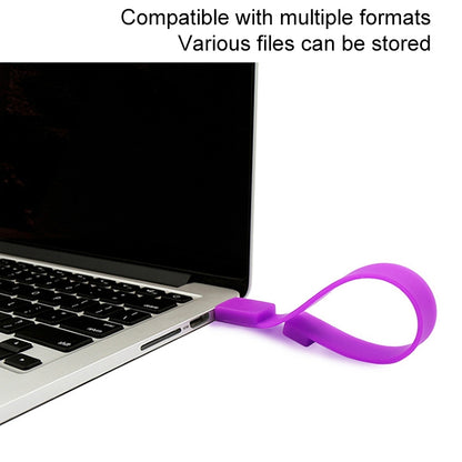 2GB Silicon Bracelets USB 2.0 Flash Disk, 2GB (Purple)