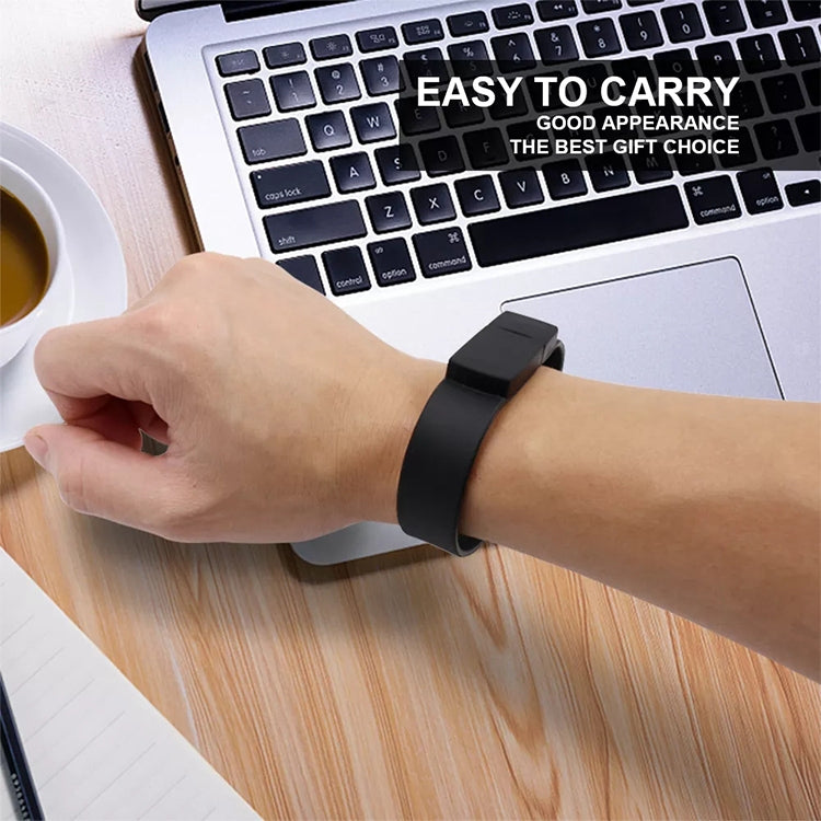 16GB Silicon Bracelets USB 2.0 Flash Disk, 16GB (Black)