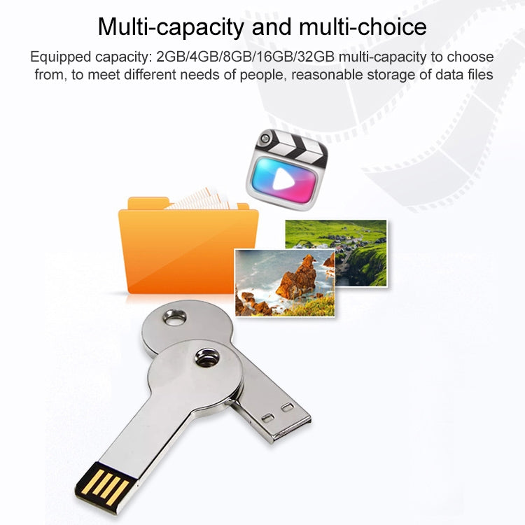 Metal Series Mini USB 2.0 Flash Disk with Keychain (4GB), 4GB