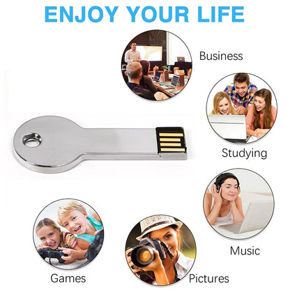 Metal Series Mini USB 2.0 Flash Disk with Keychain (4GB), 4GB