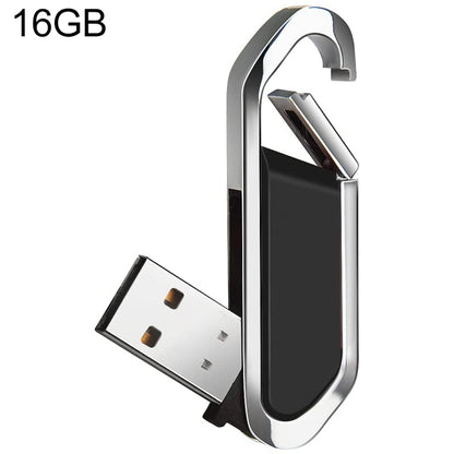 16GB Metallic Keychains Style USB 2.0 Flash Disk (Black), 16GB (Black)