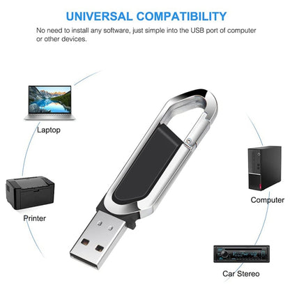 8GB Metallic Keychains Style USB 2.0 Flash Disk (Black), 8GB (Black)