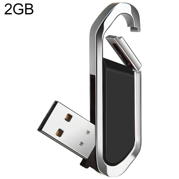 2GB Metallic Keychains Style USB 2.0 Flash Disk (Black), 2GB (Black)