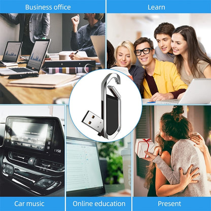 2GB Metallic Keychains Style USB 2.0 Flash Disk (Black), 2GB (Black)