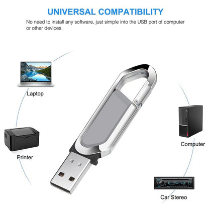 4GB Metallic Keychains Style USB 2.0 Flash Disk (Grey), 4GB (Grey)