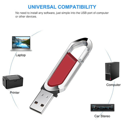 8GB Metallic Keychains Style USB 2.0 Flash Disk (Red), 8GB (Red)