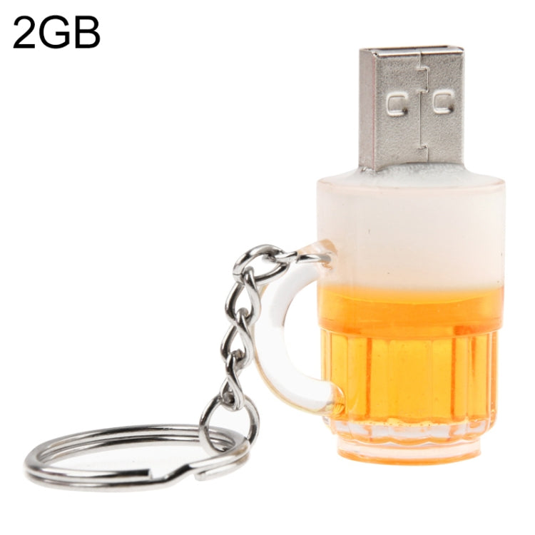 Beer Keychain Style USB Flash Disk with 2GB Memory, 2GB