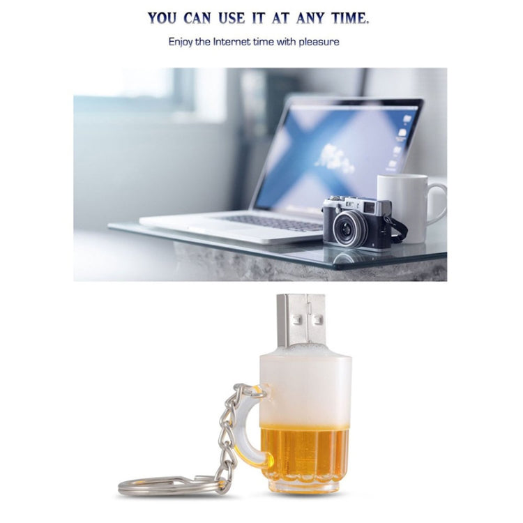 Beer Keychain Style USB Flash Disk with 2GB Memory, 2GB