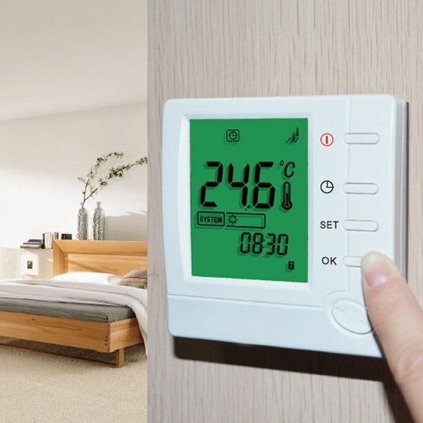 Electric Floor Heating System LCD Display Programmable Room Thermostat