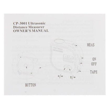 CP-3001 Ultrasonic Distance Measurer Laser Point with 1m Tape Measurer
