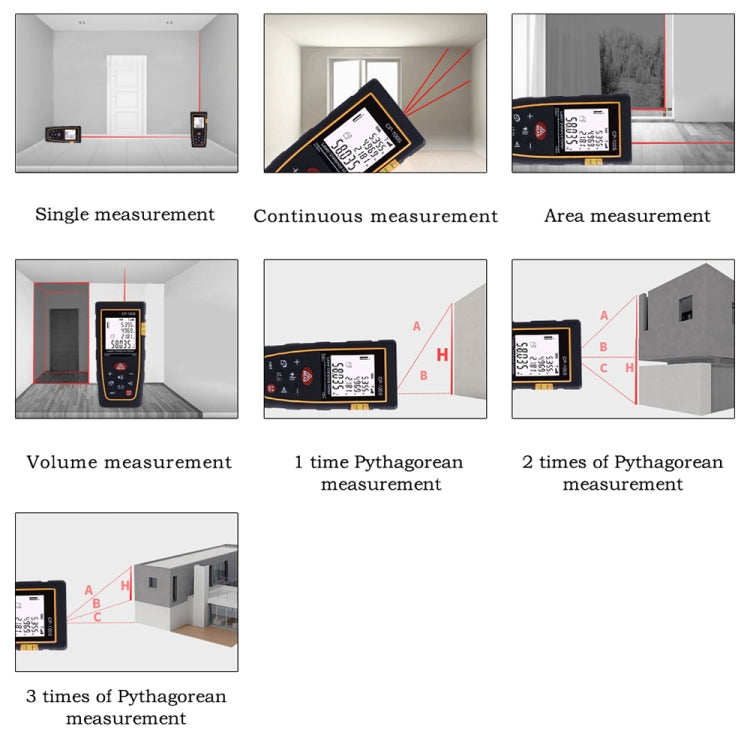 CP-100S Digital Handheld Laser Distance Meter, Max Measuring Distance: 100m, 100m