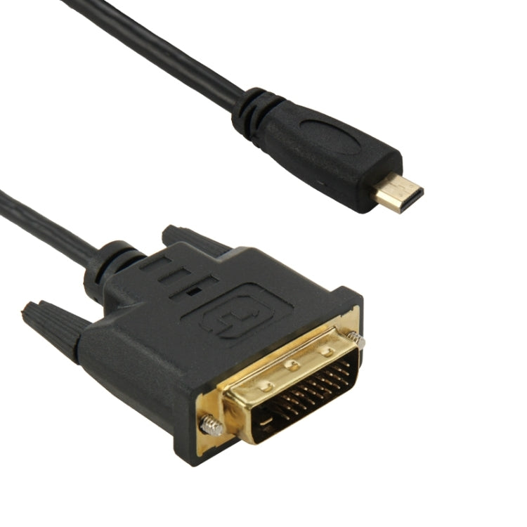 1.8m Micro HDMI (Type-D) Male to DVI 24+1 Pin Male Adapater Cable, DVI 24+1 Pin Male, Length: 1.8m