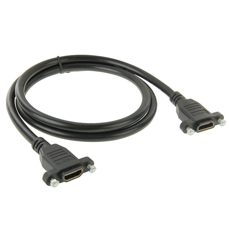 1m High Speed HDMI 19 Pin Female to HDMI 19 Pin Female Connector Adapter Cable, HDMI AF to AF with Dual Ear Hole