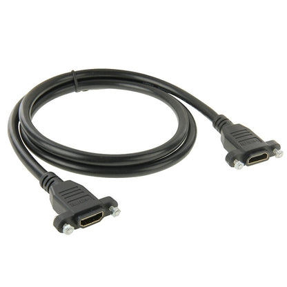 1m High Speed HDMI 19 Pin Female to HDMI 19 Pin Female Connector Adapter Cable, HDMI AF to AF with Dual Ear Hole