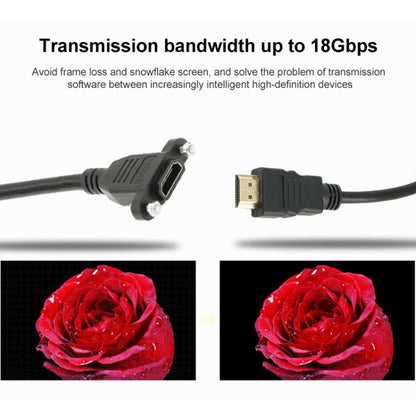 1.5m High Speed HDMI 19 Pin Male to HDMI 19 Pin Female Connector Adapter Cable, HDMI AM to AF with Ear Hole  (1.5m)