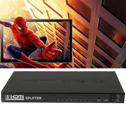 V1.4 Full HD 1080P 1 x 8 HDMI Amplifier Splitter, Support 3D, 1x8 HDMI, Support 3D