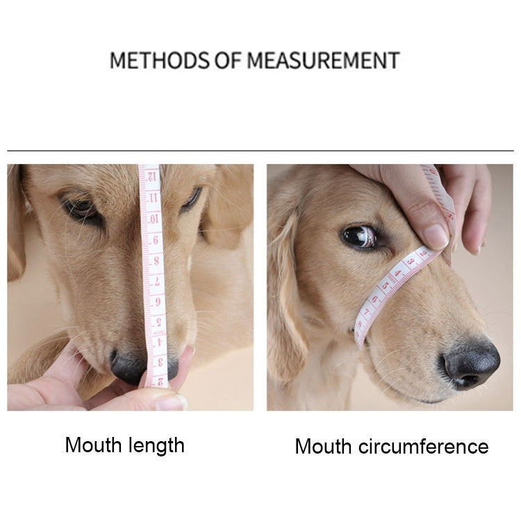 Steel Cage Style Dog Basket Wire Muzzle Protective Snout Cover with Leather Strap, Size: L, Size: L