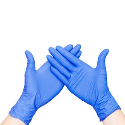 100 PCS AMMEX Durable Disposable Nitrile Rubber Gloves, Size: L