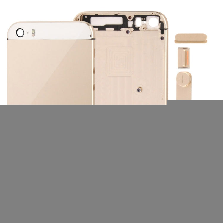 Full Housing Alloy  Back Cover with Mute Button + Power Button + Volume Button + Nano SIM Card Tray for iPhone 5S, For iPhone 5S