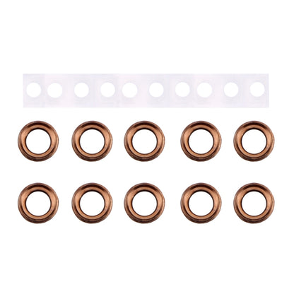 10 Pairs / Set Rear Camera Lens Ring + Flashlight Bracker for iPhone 6 Plus & 6s Plus, Rose Gold, For iPhone 6 Plus