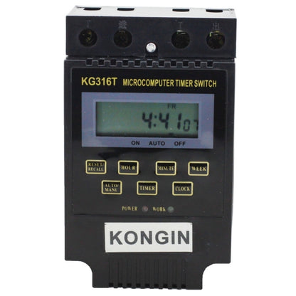 KG316T AC 220V LCD Digital Display Microcomputer Timer Control Switch, AC 220V