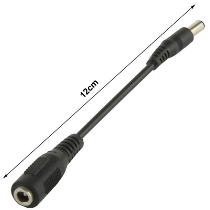 5.5 x 2.5mm Male to 3.5mm Female DC Plug Adapter, Length: 12cm