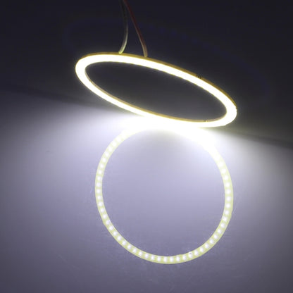 100mm 5W 180LM Angel Eyes Circles Car Headlight White Light COB LED Lights for Vehicles, DC 12-24V, 100mm Blue Light, 100mm White Light