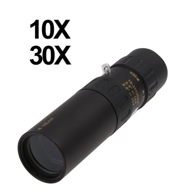 10-30 x 25mm Telescope Monocular for Backpacking / Hiking, 10-30x25