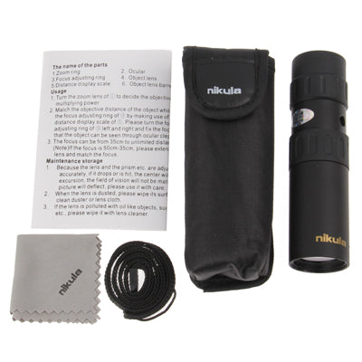 10-30 x 25mm Telescope Monocular for Backpacking / Hiking, 10-30x25