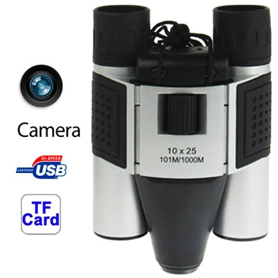 10×25mm 5 in 1 (Binocular Camera + Video Camera + Digital Camera + PC Cam + TF Card Reader) Digital Camera Binoculars,  Field of View: 101m/1000m, Size: 135 × 100 × 24mm, 10X25