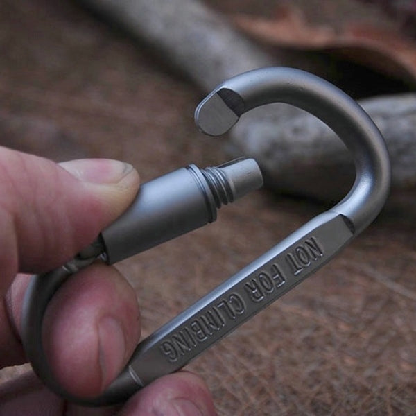2PCS Multi-function High Quality Aluminum Alloy D Shape Camping  Hang Buckle Carabiner, 2PCS Aluminum Alloy