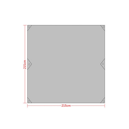 Waterproof Oxford Cloth 420D Oxford Material Camping Picnic Beach Tent Roof Tarp (Size: 215x215cm), 215x215cm Amry Green, 215x215cm Grey, 215x215cm Blue, 215x215cm Orange
