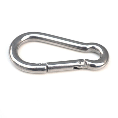 M4 Stainless Steel Carabiner Spring Hook Multi-tool Mountaineering Buckle Lock Camping Hook Rope, Inner Diameter: 3.93mm, M4