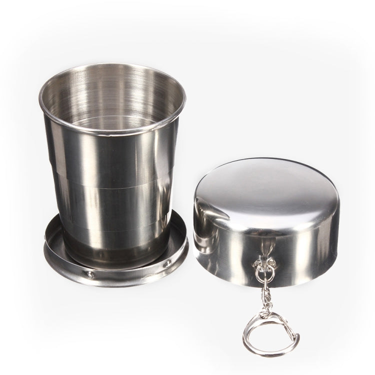 Stainless Steel Retractable Outdoor Cup  Size: 50 x 50 x20 mm (Small), Size: 50 x 50 x20 mm