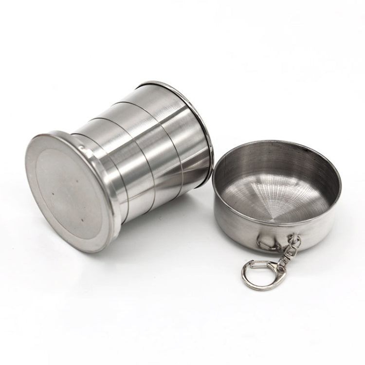 Stainless Steel Retractable Outdoor Cup  Size: 50 x 50 x20 mm (Small), Size: 50 x 50 x20 mm