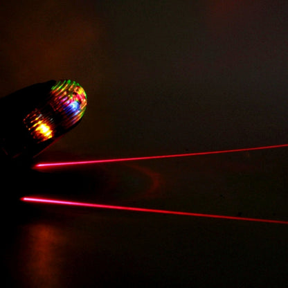 Shell Shape Bicycle Safety Rear Warning Tail Light with 2 Laser Beams and Colorful Lights, Shell Shape Colorful Lights