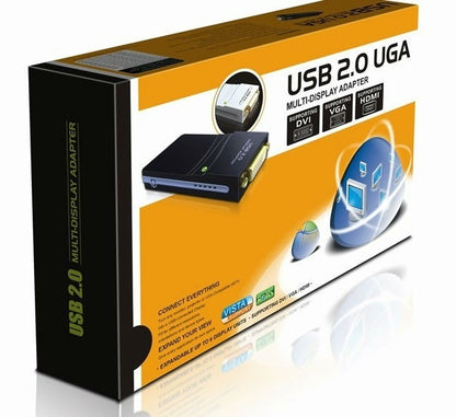 USB 2.0 to VGA, DVI, HDMI Adapter, Resolution: 1280*1024, Resolution: 1920*1080