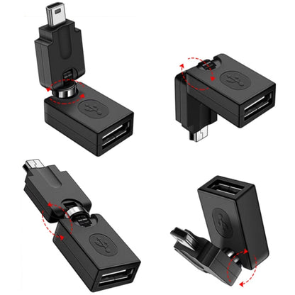 High Quality USB 2.0 AF to OTG Mini USB Adapter, Support 360 Degree Rotation, USB 2.0 AF