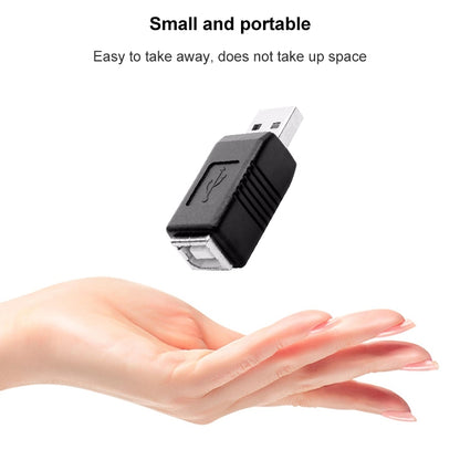 USB 2.0 AM to BF Printer Adapter Converter, USB 2.0 AM  (Black)