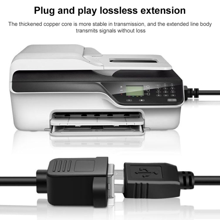 USB 2.0 Male to USB 2.0 Type-B Female Printer / Scanner Adapter Cable for HP, Dell, Epson, Length: 50cm