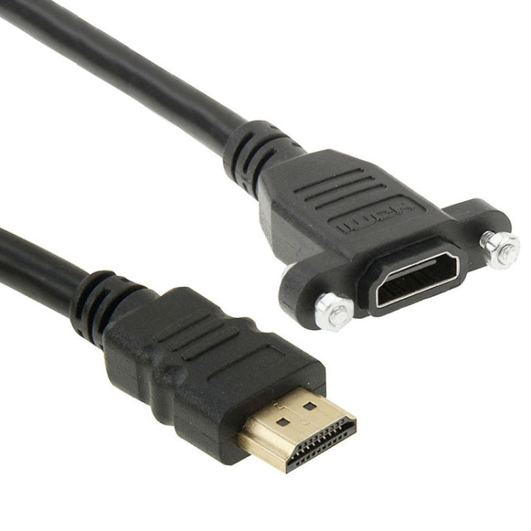 50cm High Speed HDMI 19 Pin Male to HDMI 19 Pin Female Connector Adapter Cable, HDMI Male with Ear Hole, Length: 50cm