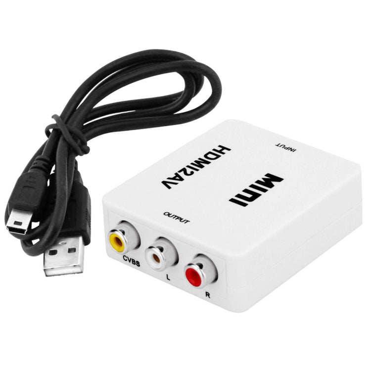 VK-126 MINI HDMI to CVBS/L+R Audio Converter Adapter (Scaler), MINI HDMI to CVBS/L+R