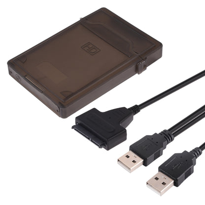 USB 2.0 to 7+15 Pin 22Pin SATA Data Cable Converter Adapter with Box Case for 2.5 / 3.5 Inch Hard Disk Drive HDD, USB to SATA With USB (W)