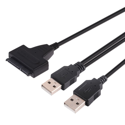 USB 2.0 to 7+15 Pin 22Pin SATA Data Cable Converter Adapter with Box Case for 2.5 / 3.5 Inch Hard Disk Drive HDD, USB to SATA With USB (W)